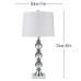 Julia 2-pack Crystal Table Lamp Set, Silver