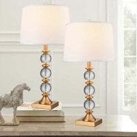Julia 2-pack Crystal Table Lamp Set, Gold