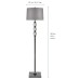 Julia Crystal Floor Lamp, Gray