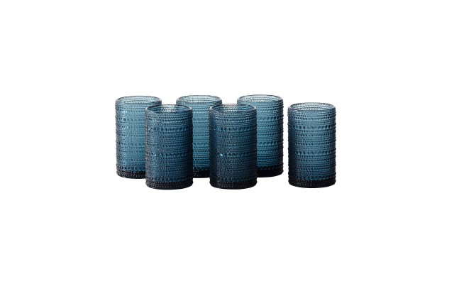 Jupiter by  Beverage Glass, 6-piece Set, Blue