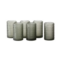 Jupiter by Fortessa Beverage Glass, 6-piece Set, Gray