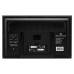  Atomic Full Calendar Clock with Indoor / Outdoor Temperature, Black