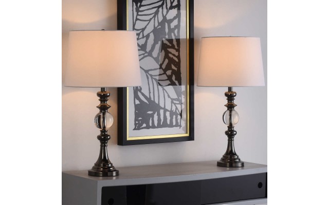 Merida Crystal Table Lamp, 2-pack