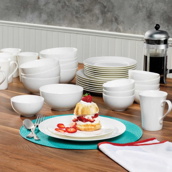  Lausanne 40-piece Bone China Dinnerware Set