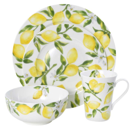  Lemons 16-piece Bone China Dinnerware set