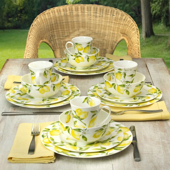  Lemons 16-piece Bone China Dinnerware set