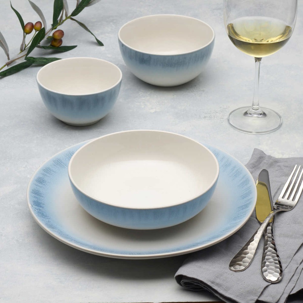 Mikasa Logan 32-Piece Dinnerware Set, Blue