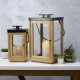  Mango Wood Lantern Set, 2-piece