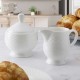  Trellis Bone China Sugar Bowl and Creamer Serving Set