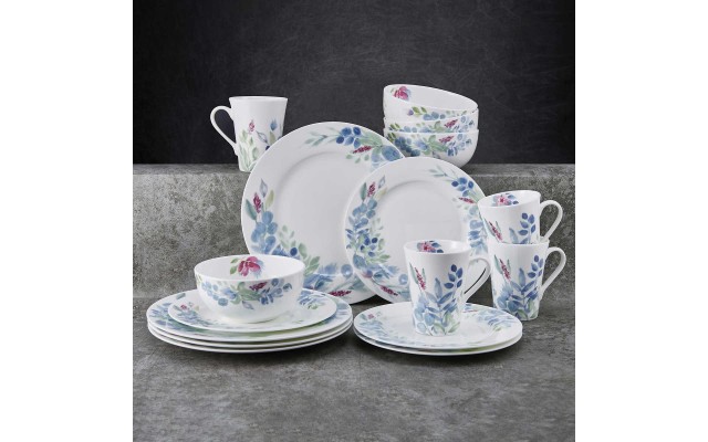  Violetta 16-Piece Bone China Dinnerware Set
