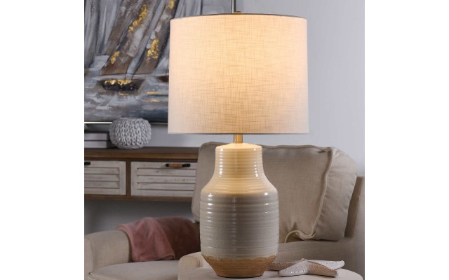 Miranda Table Lamp, Beige