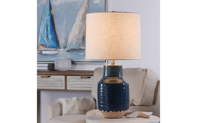 Miranda Table Lamp, Blue
