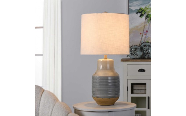 Miranda Table Lamp, Gray