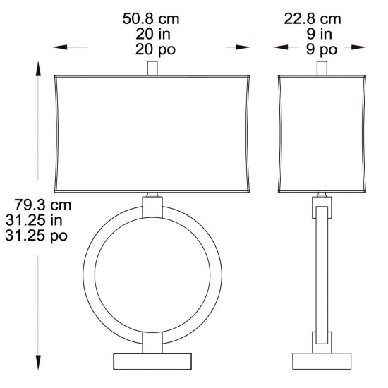 Norwich Table Lamp with LED Nightlight