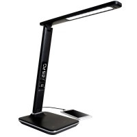 OttLite Executive Desk Lamp with 2.1A USB Charging Port, Black