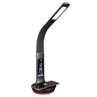 OttLite Wireless Charging Desk Lamp with Color Changing Base, Black