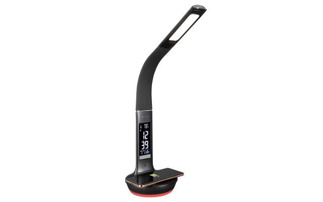  Wireless Charging Desk Lamp with Color Changing Base, Black
