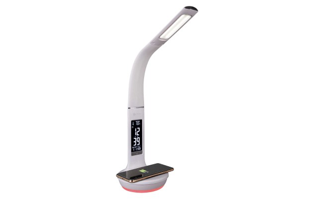  Wireless Charging Desk Lamp with Color Changing Base, White