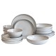 Overandback Options 16-piece Dinnerware Set, Gray