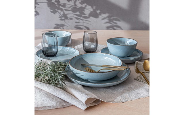 Overandback Options 16-piece Dinnerware Set, Blue