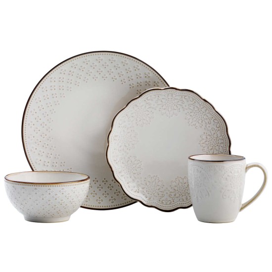  Joanne 16 Piece Dinnerware Set, White