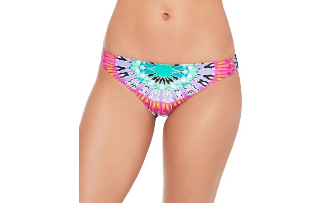  Juniors’ Totally Tie-Dye Printed Hipster Bikini Bottoms (Multi, XL)