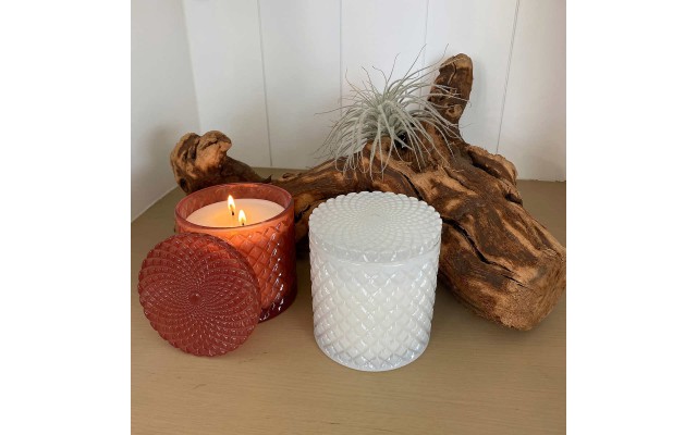  Glass Jar Candles 15oz, 2-pack, Red