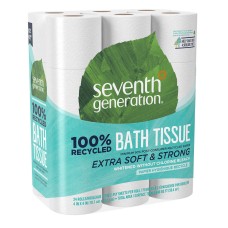 Seventh Generation 100% Recycled Double Roll Bath Tissue 2-Ply White 24-count