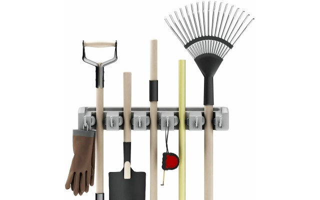 Shovel Rake & Tool Holder with Hooks