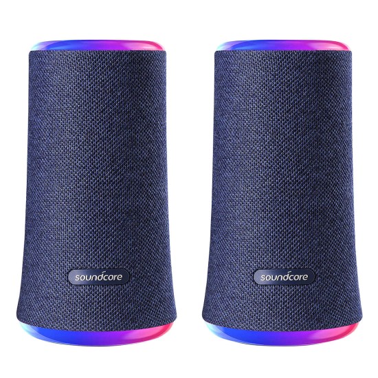  by Anker Flare 2 Bluetooth Speaker Two Pack, Blue