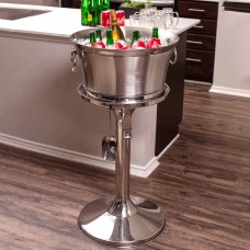 Stainless Steel Beverage Tub with Stand, Bottle Opener & Scoop