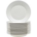  Set of 12 Porcelain Wide Rim Dessert/Bread Plates