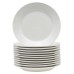  Set of 12 Porcelain Wide Rim Salad Plates
