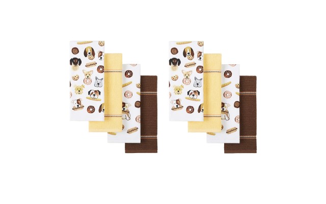 Town & Country  8-piece Kitchen Towel Set, Brown
