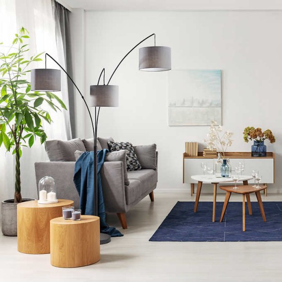 Trinity 3-Arm Arc Floor Lamp