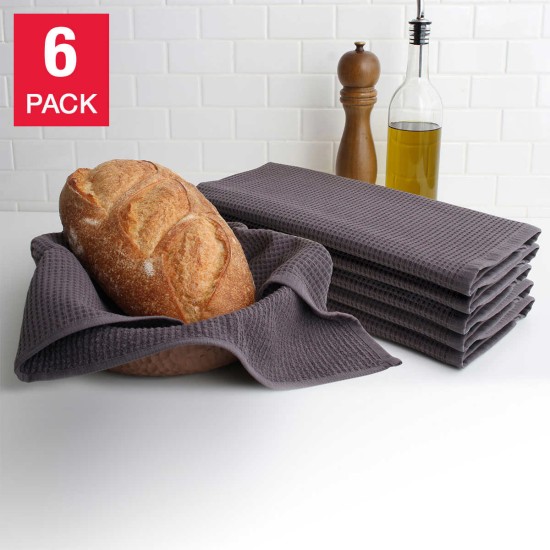 Turkish Kitchen Towels, 6-piece Set, Dark Blue