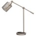  Vintage Series Edison III, LED Desk Lamp w/Wireless Charger, Silver