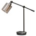  Vintage Series Edison III, LED Desk Lamp w/Wireless Charger, Gray
