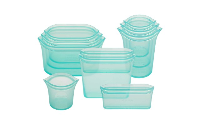  10-piece Reusable Platinum Silicone Food Containers