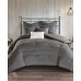  Jenda King 8 Piece Comforter Set Bedding, Grey
