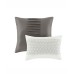  Jenda King 8 Piece Comforter Set Bedding, Grey