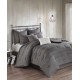  Jenda King 8 Piece Comforter Set Bedding, Grey