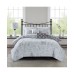  Marseille King/California King 5 Piece Reversible Paris Print Duvet Cover Set, Grey/Charcoal