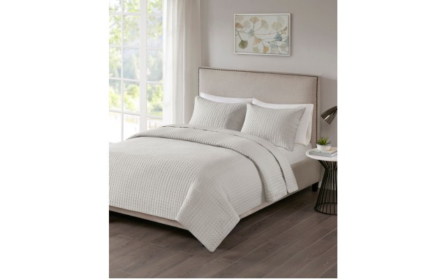  Otto King/California King 3 Piece Coverlet Set, White