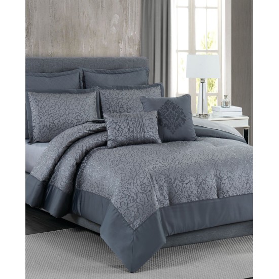  Coventry 7-Piece King Comforter Set, Grey