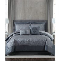 5th Avenue Lux Coventry 7-Piece King Comforter Set, Grey