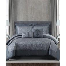 5th Avenue Lux Coventry 7-Piece King Comforter Set, Grey
