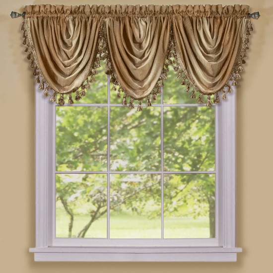 Achim Home Furnishings  Waterfall Window Curtain Valance,