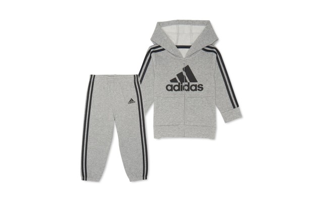  Baby Boys & Girls Heathered Fleece Hoodie & Jogger Pants Set