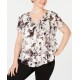  Plus Size V-Neck Tiered Blouse